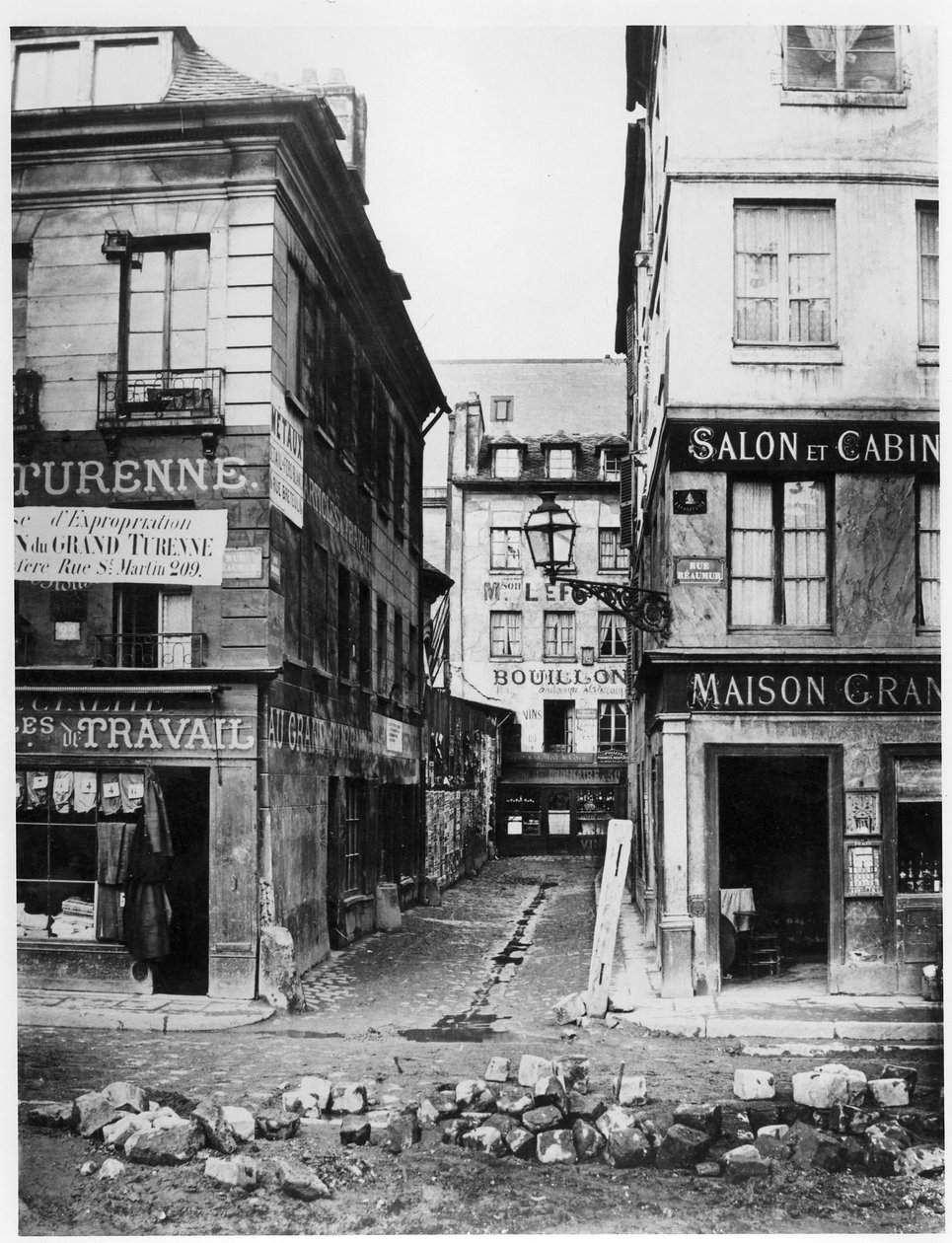 Paris 4 rue de Breteuil, vy tagen från rue Reaumur mot rue Vaucanson, 1858-78 av Charles Marville