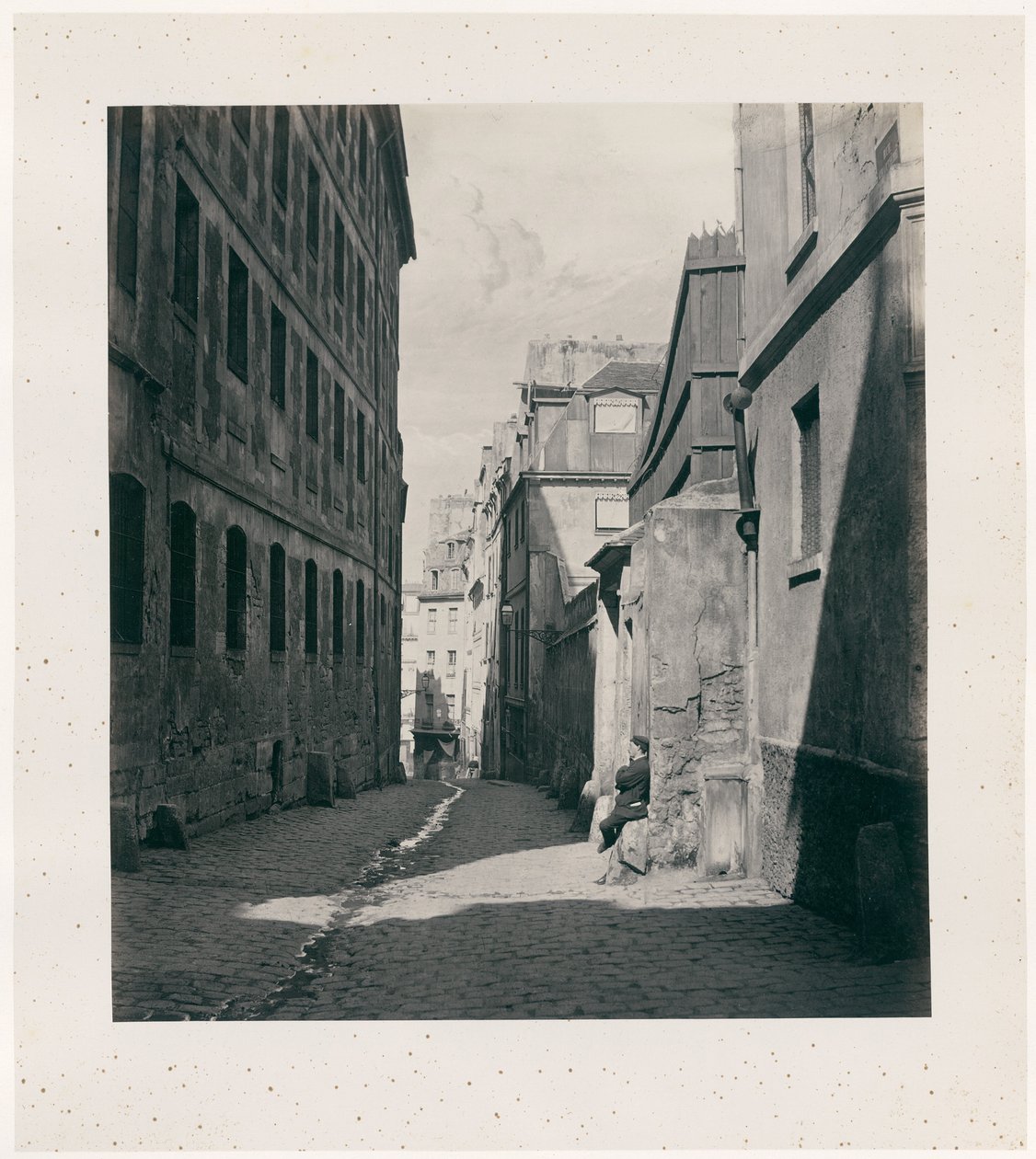 Rue Chartière (impasse Chartière) från rue de Reims av Charles Marville