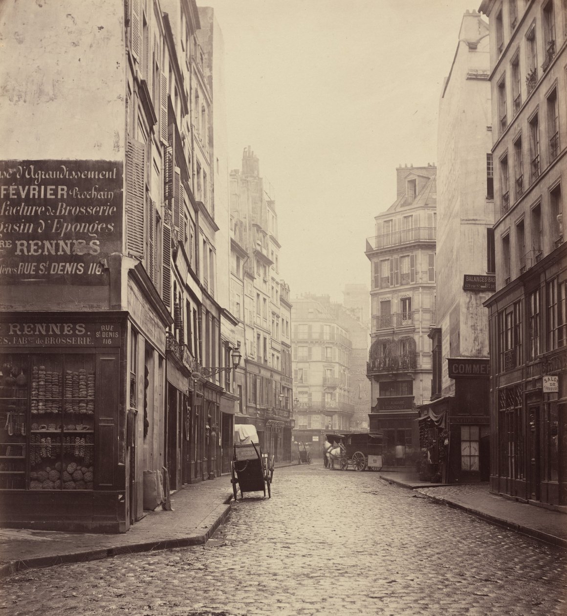 Rue des Lombards, från rue des Lavandières Sainte-Opportune, 1864. av Charles Marville