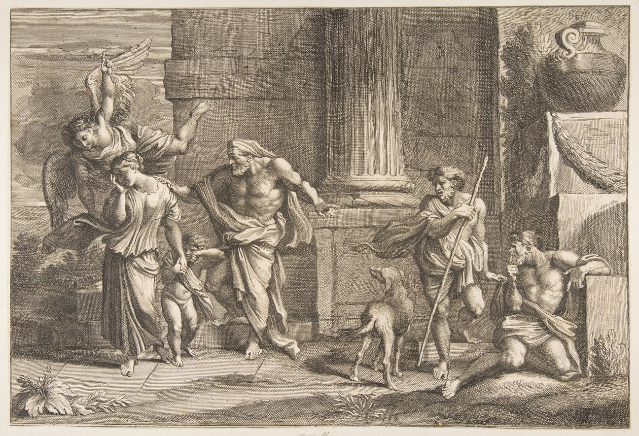 Utdrivningen av Hagar, 1646-70. av Charles Masse