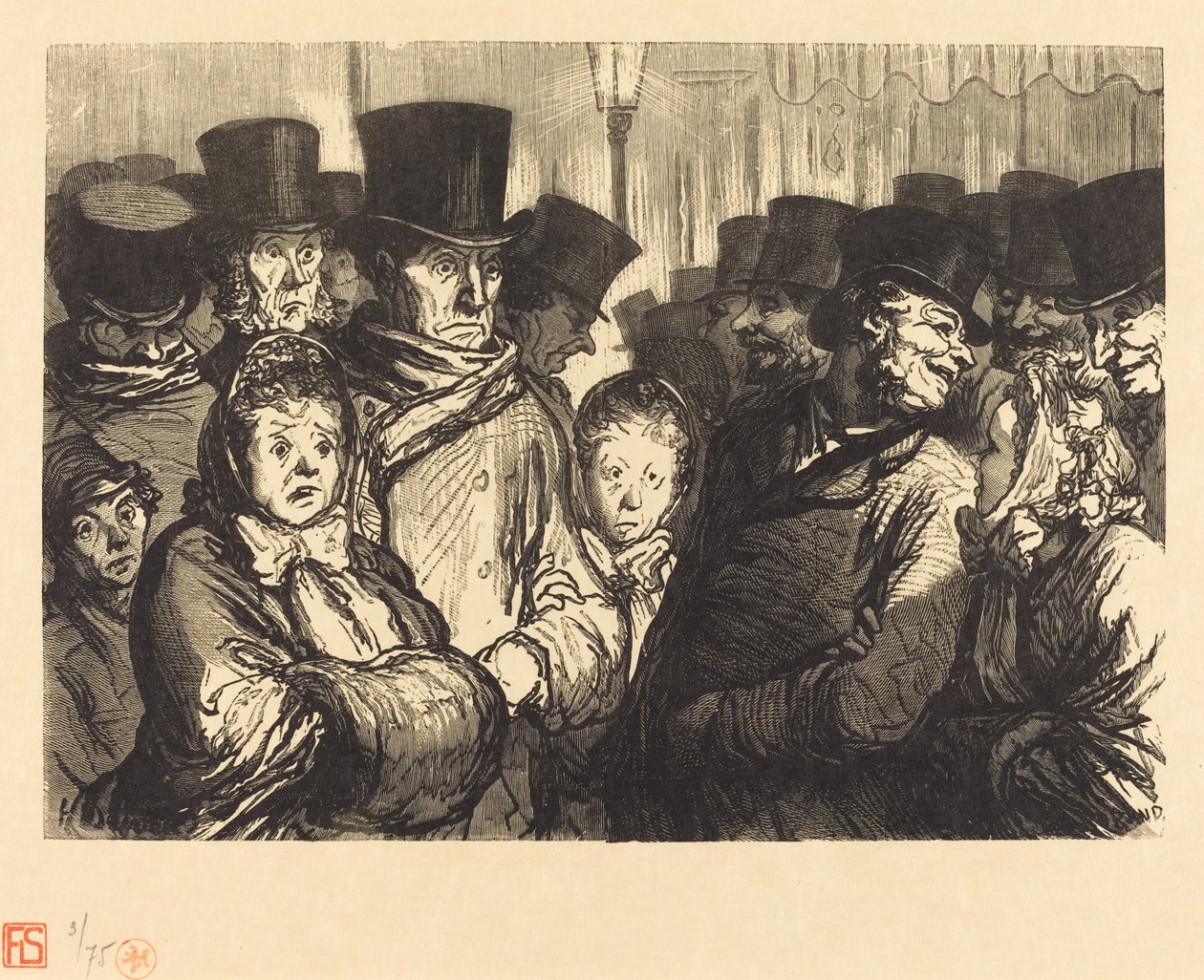 Boulevard du Temple vid midnatt av Charles Maurand after Honoré Daumier