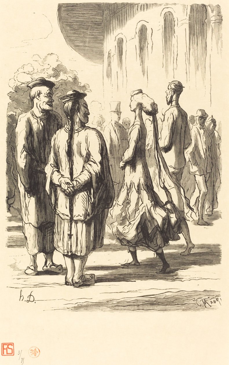 World Expo: Vilka är de mest kinesiska? av Charles Maurand after Honoré Daumier