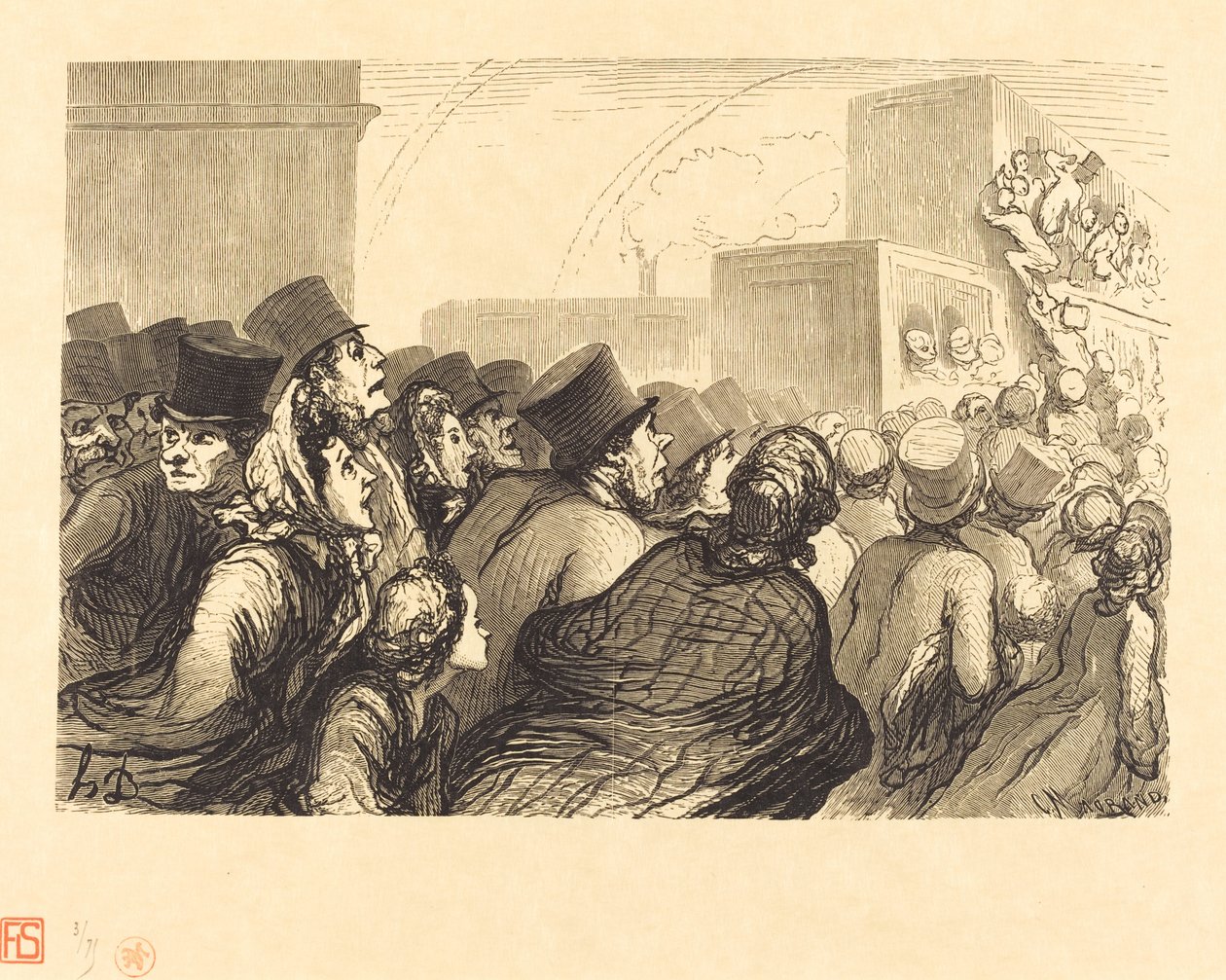 Söndagsresenärerna av Charles Maurand after Honoré Daumier