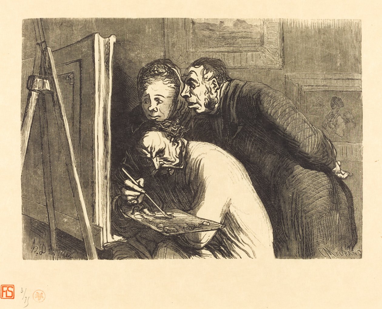 Målare och borgerliga av Charles Maurand after Honoré Daumier