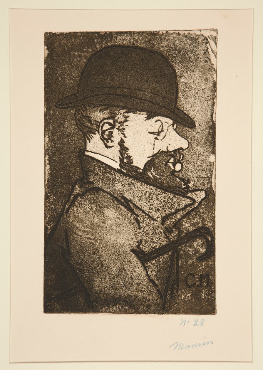 Porträtt av Henri de Toulouse-Lautrec av Charles Maurin