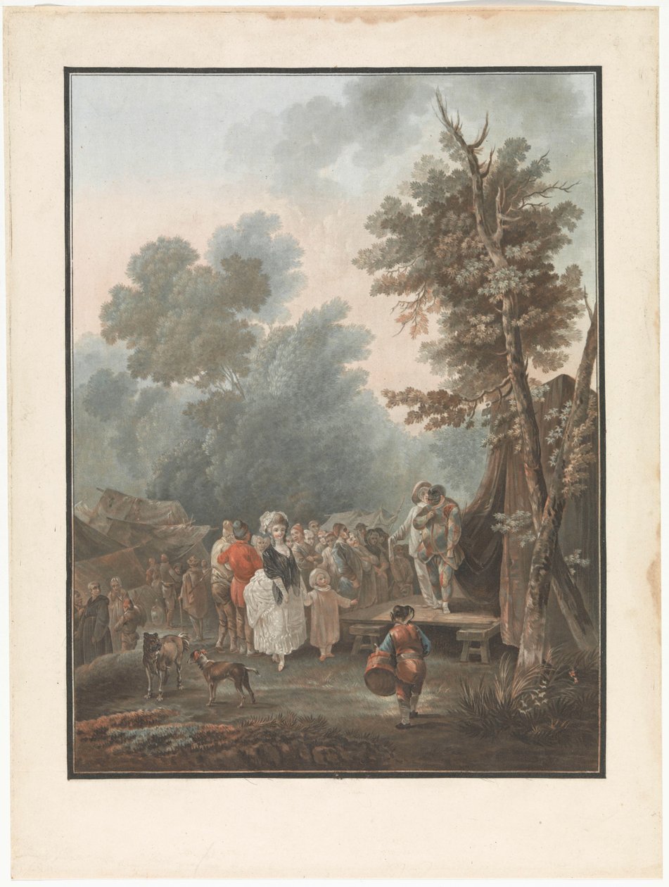 Fyra scener av byliv byfest Foire de Village Fyra genrescener av byliv (serietitel) av Charles Melchior Descourtis