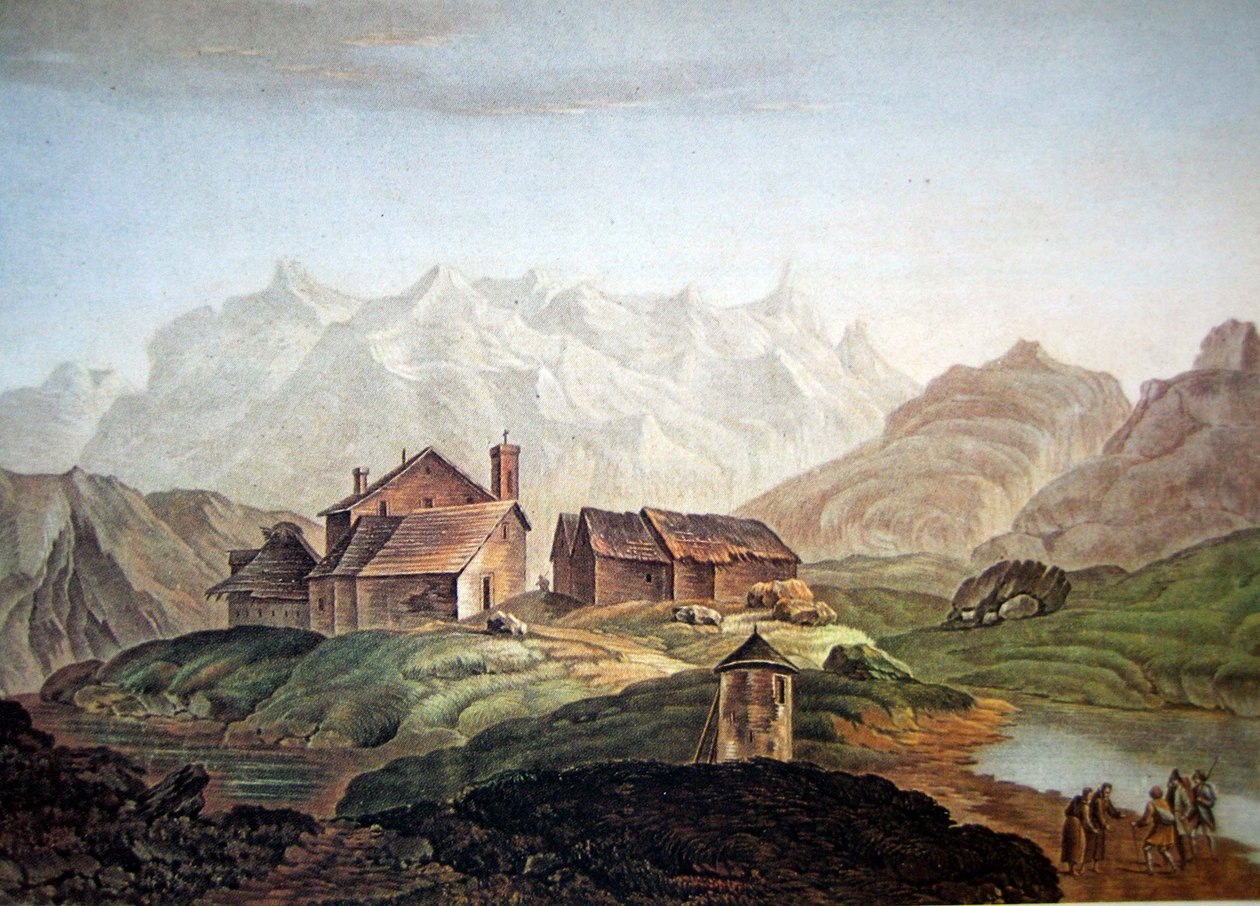 Gotthard Hospice 1785 av Charles Melchior Descourtis