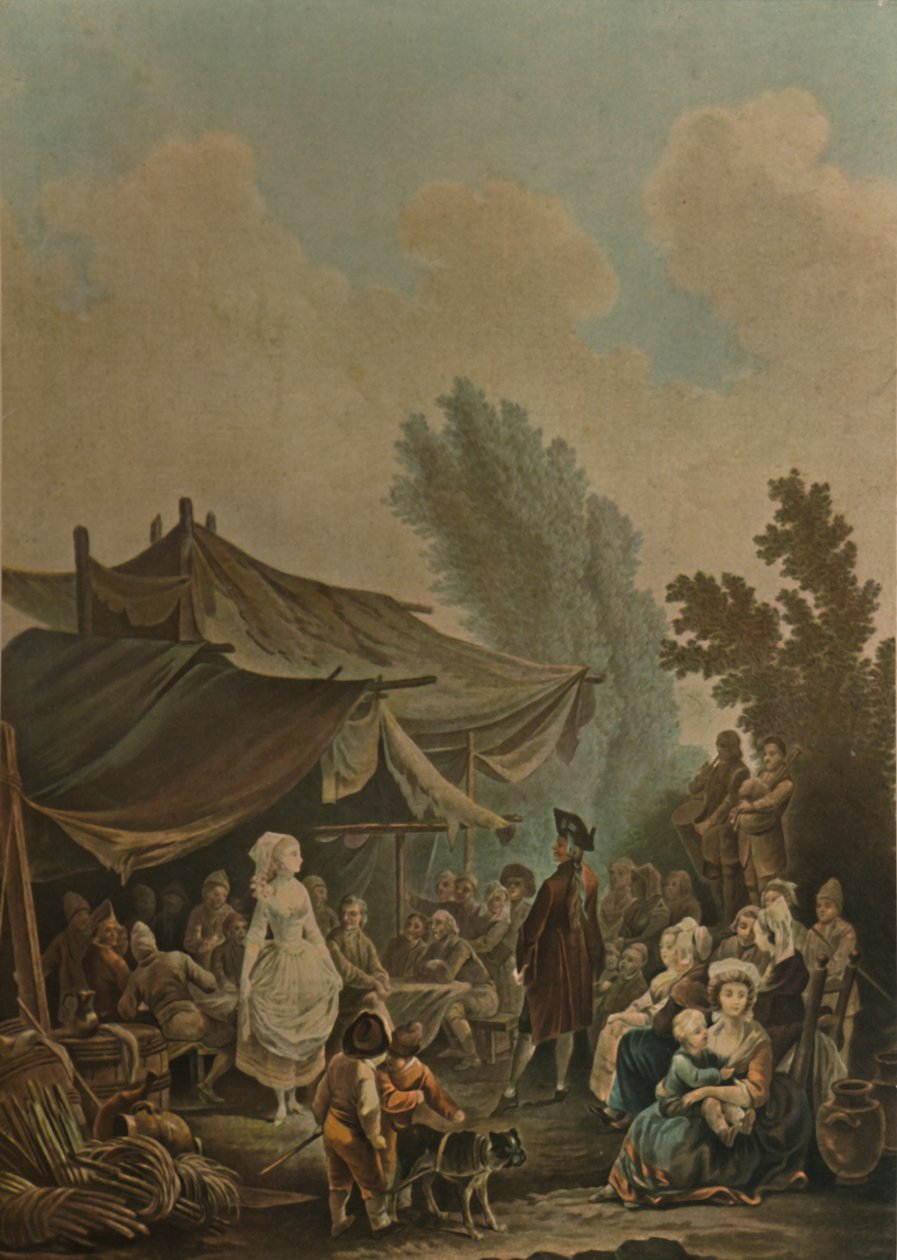 Bybröllopet, bybröllop, 1785, 1913 av Charles Melchior Descourtis