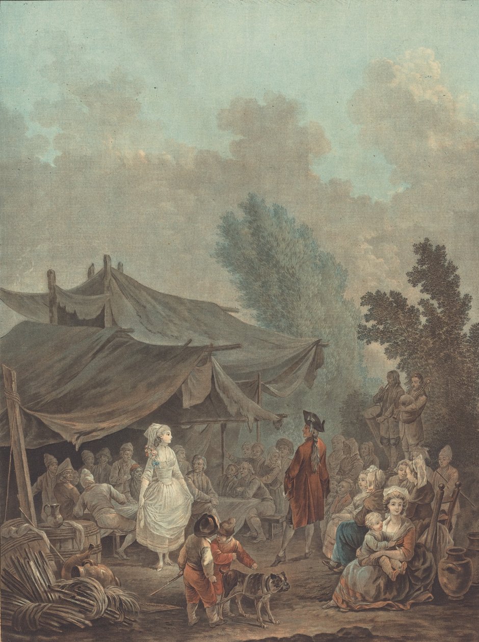 Noce de Village Village Bröllop, 1785. av Charles Melchior Descourtis