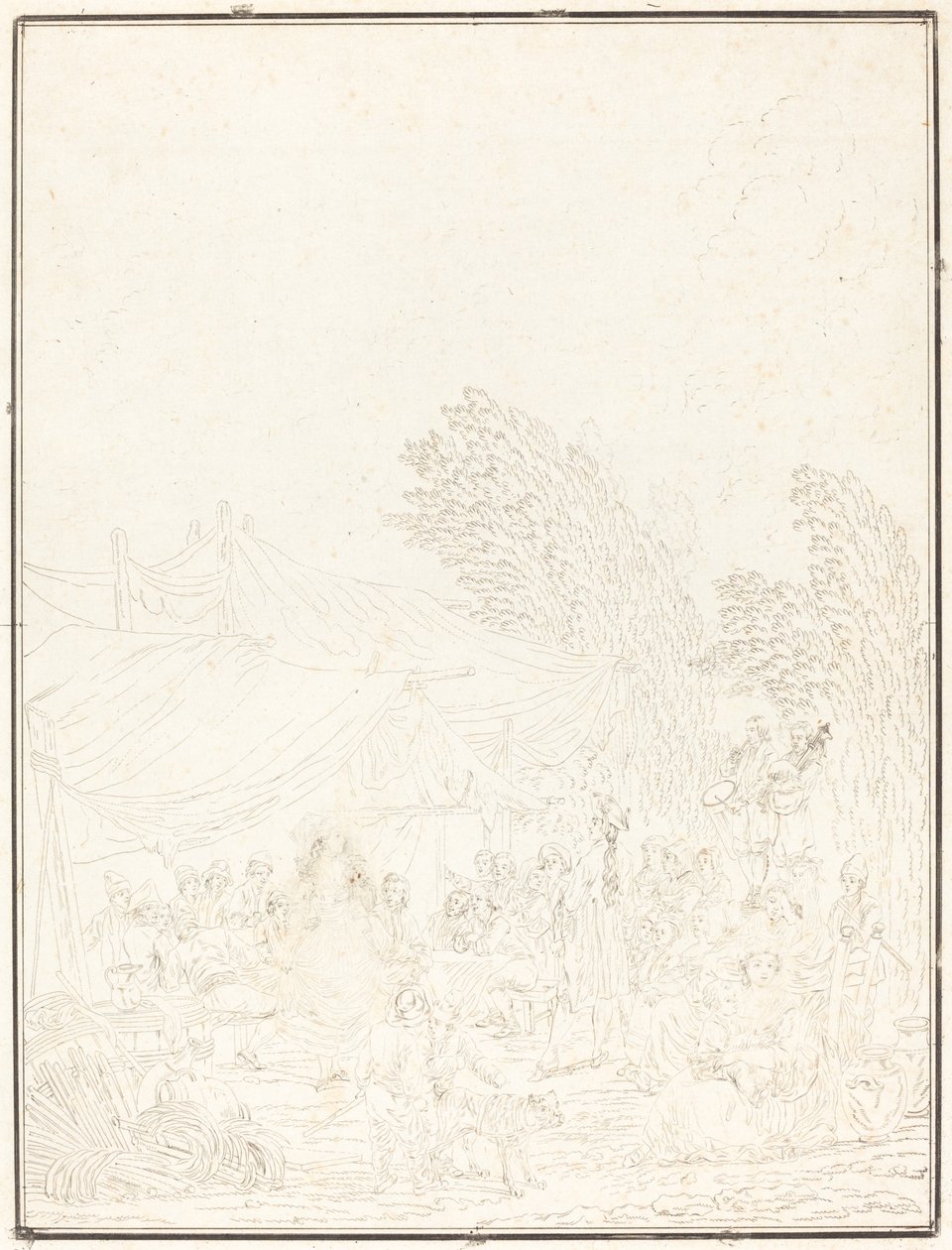 Noce de Village Village Bröllop, 1785. av Charles Melchior Descourtis