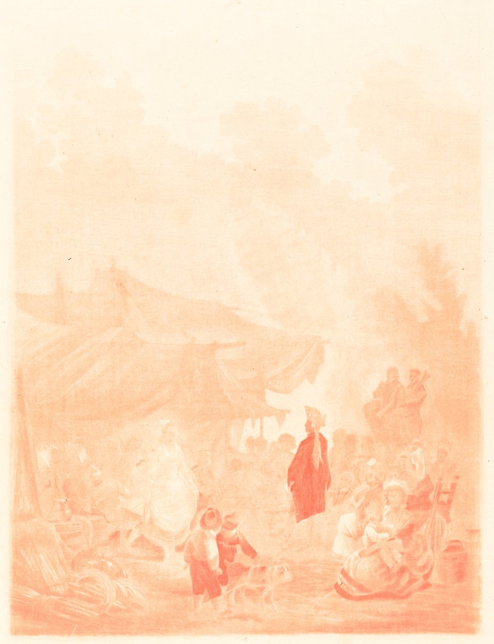 Noce de Village Village Bröllop, 1785. av Charles Melchior Descourtis