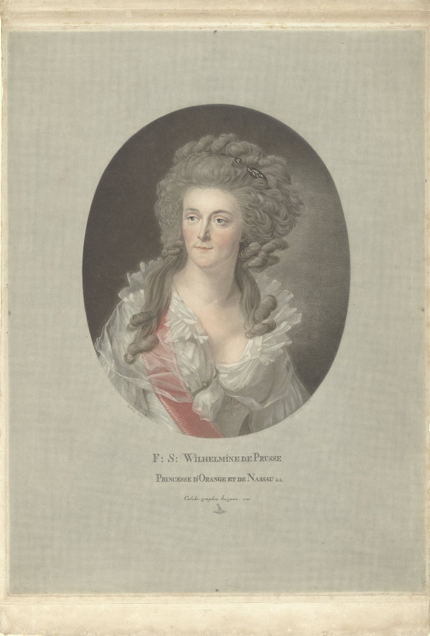 Porträtt av Wilhelmina av Preussen, prinsessan av Orange-Nassau F: S: Wilhelmine de Prusse Princesse d