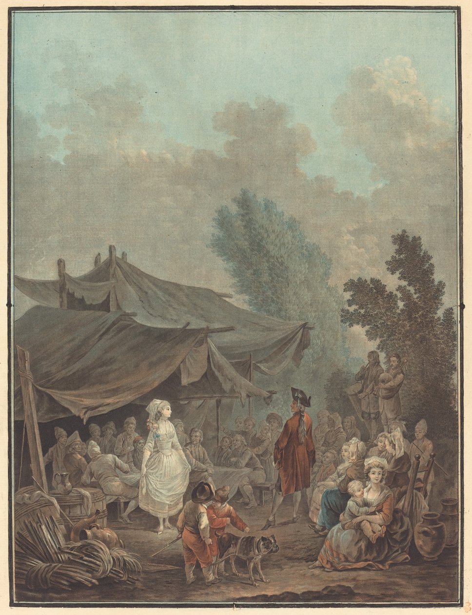 Noce de Village (Bybröllop) av Charles Melchior Descourtis after Nicolas Antoine Taunay