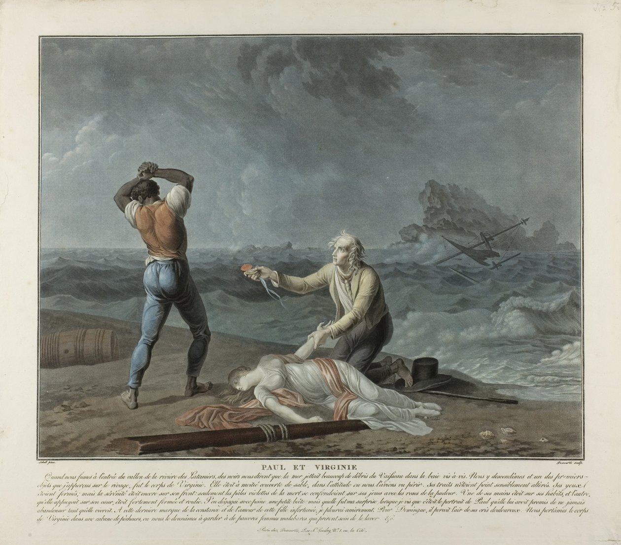 Paul och Virginie av Charles Melchior & Schall Jean (1752-1825) Descourtis