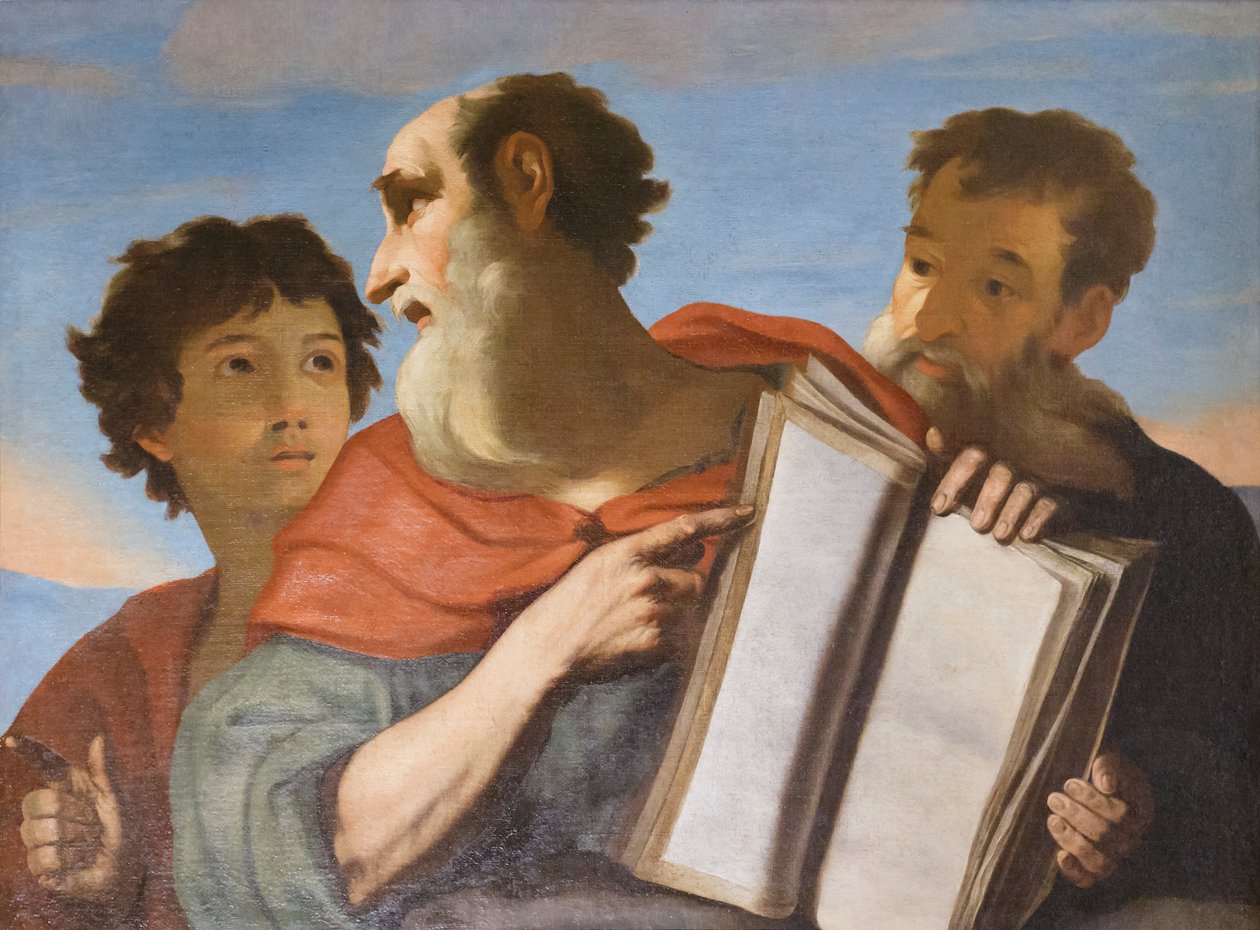 Tre huvuden av män av Charles Mellin
