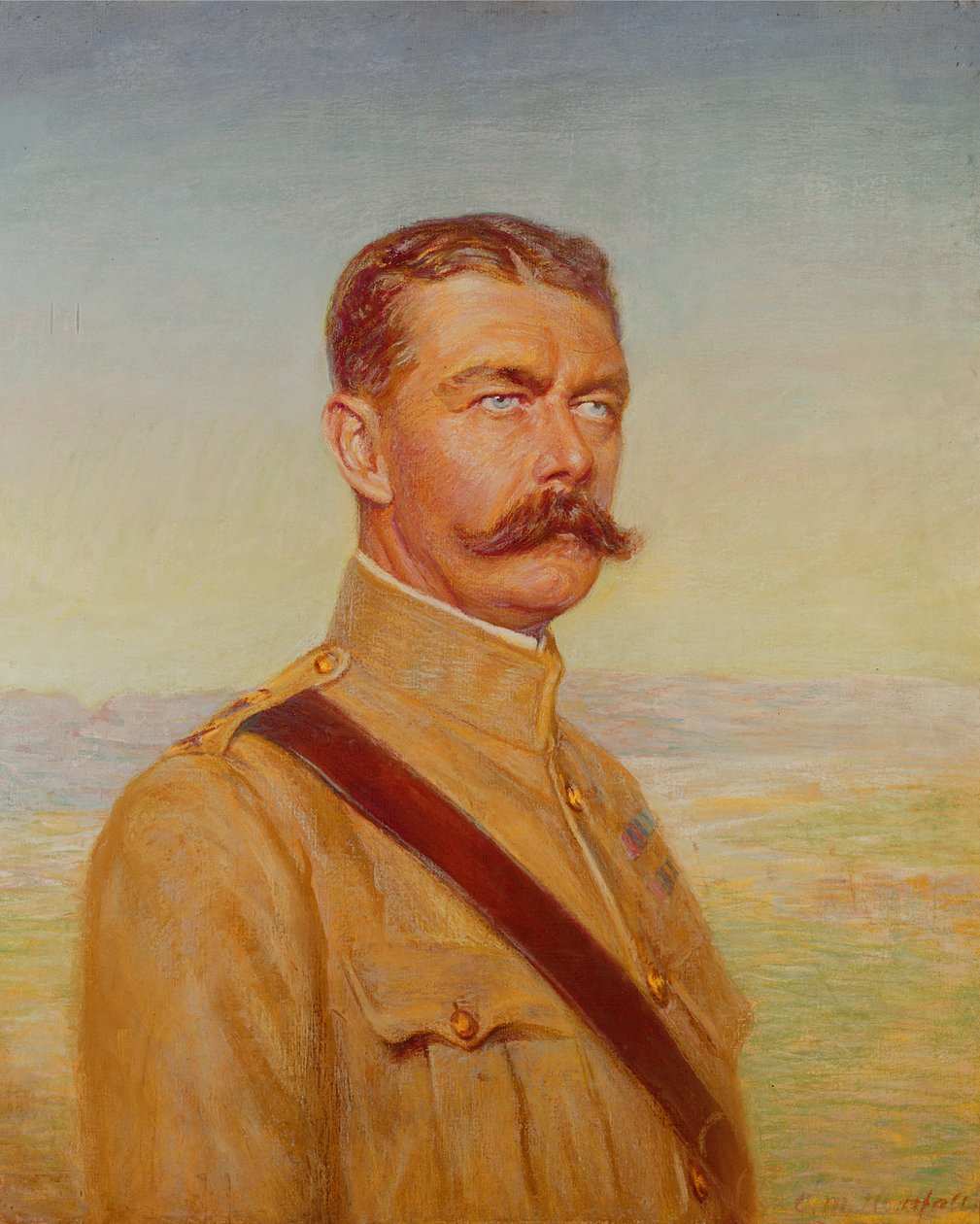 Kitchener of Khartoum (pastell på papper) av Charles Mendelssohn Horsfall