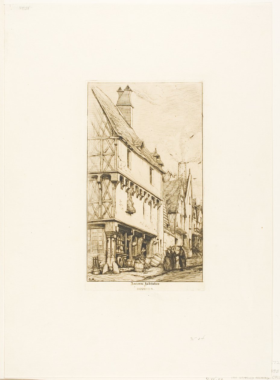 Ett gammalt hus i Bourges av Charles Meryon