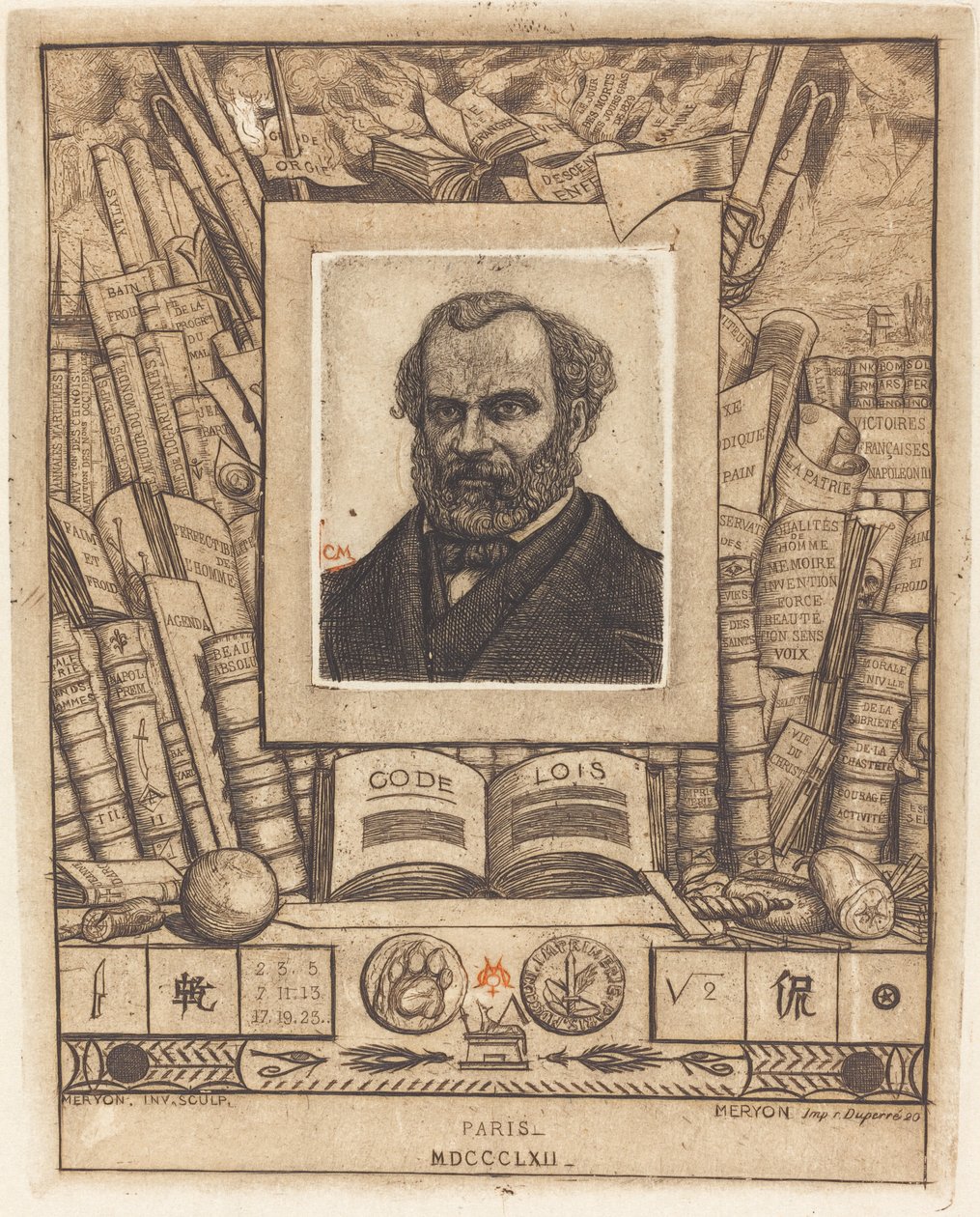 Armand Gueraud av Charles Meryon