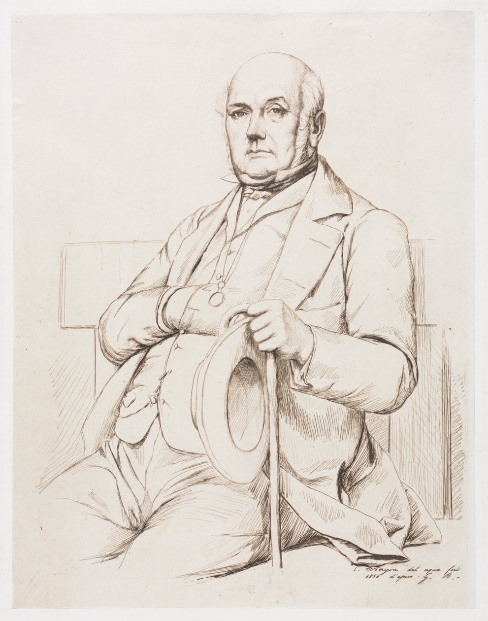 Casimir le Conte, efter Boulanger, 1856. av Charles Meryon