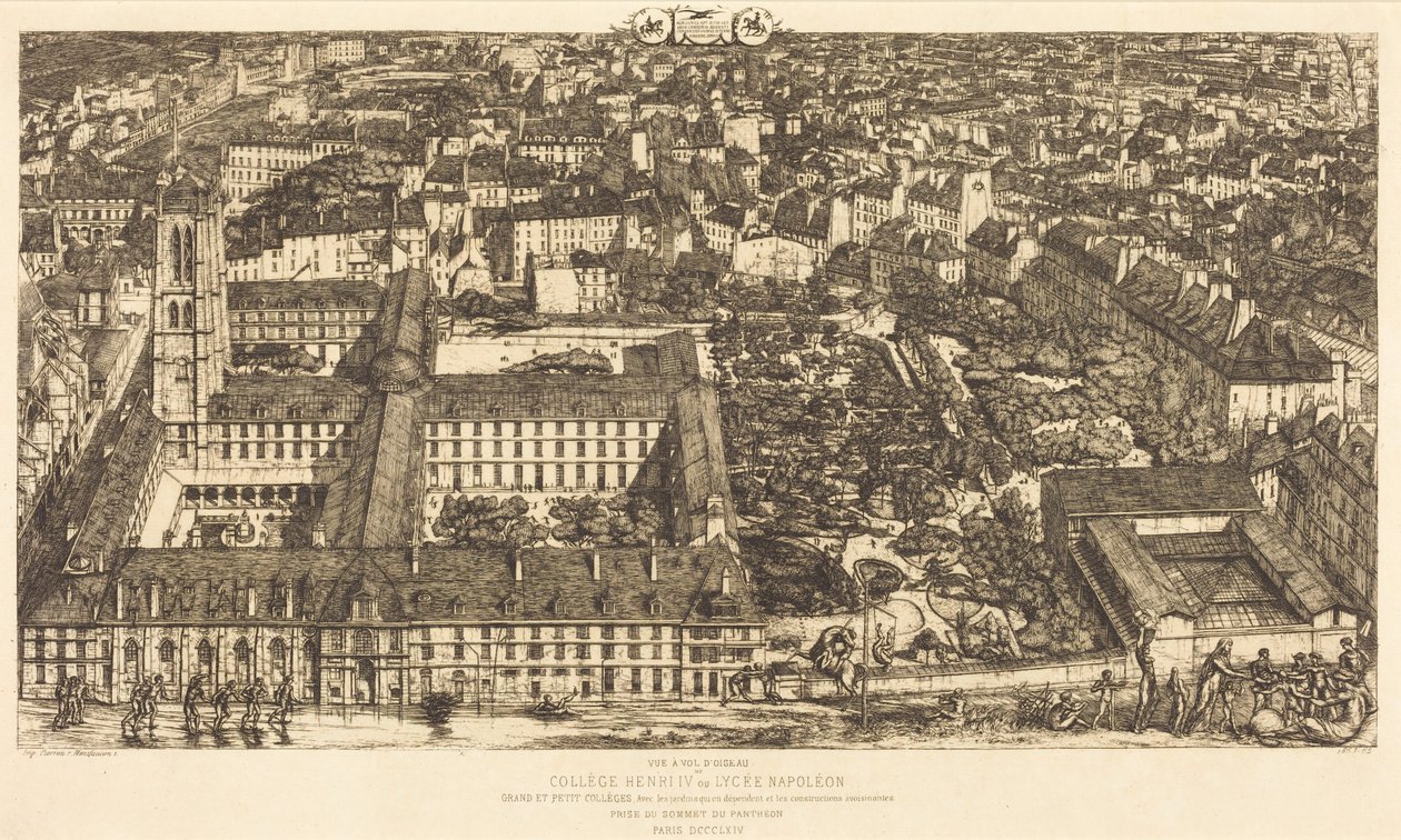 Collège Henri IV, Paris, eller Lycée Napoléon av Charles Meryon