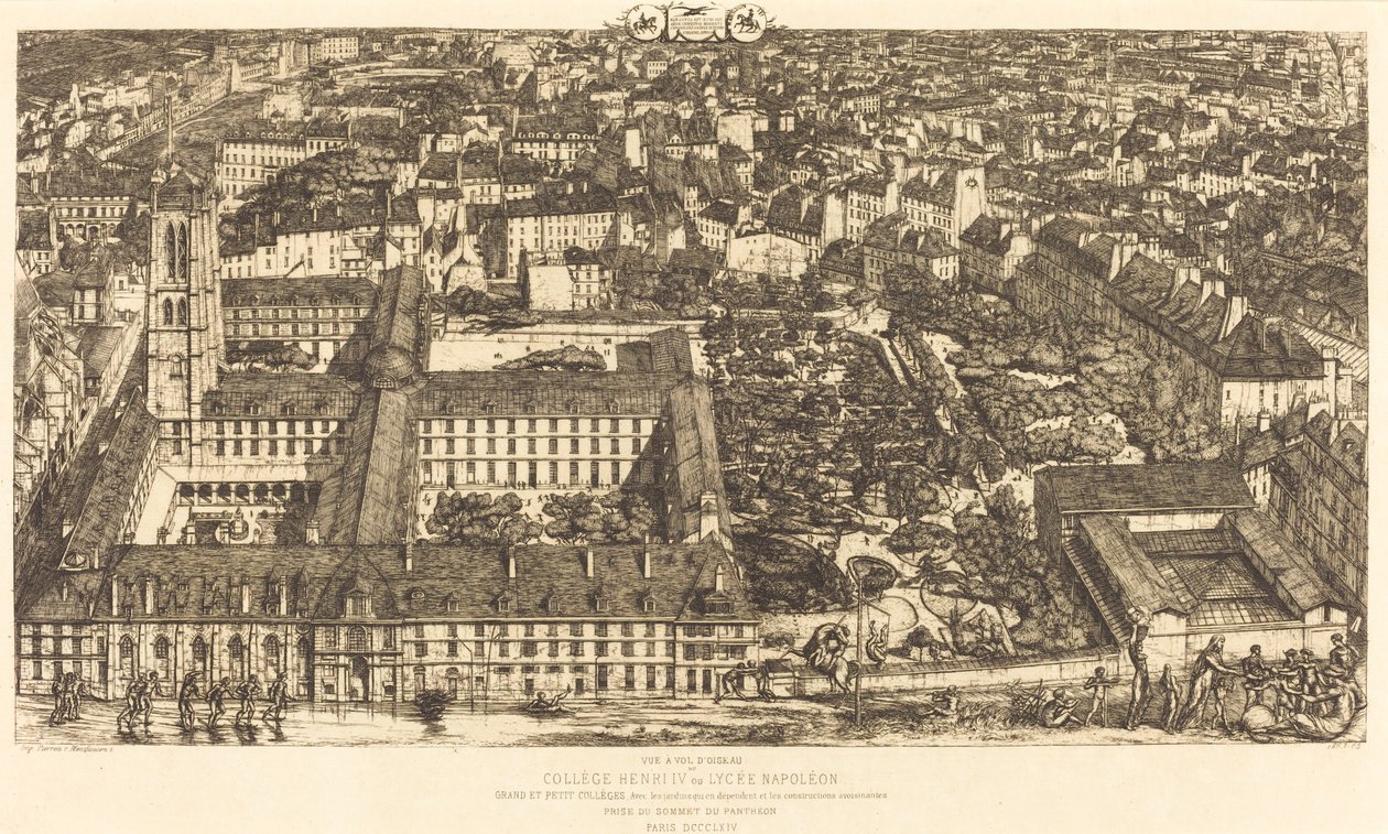 College Henri IV, Paris eller Lycée Napoléon (Henry IV College eller Napoleon School) av Charles Meryon