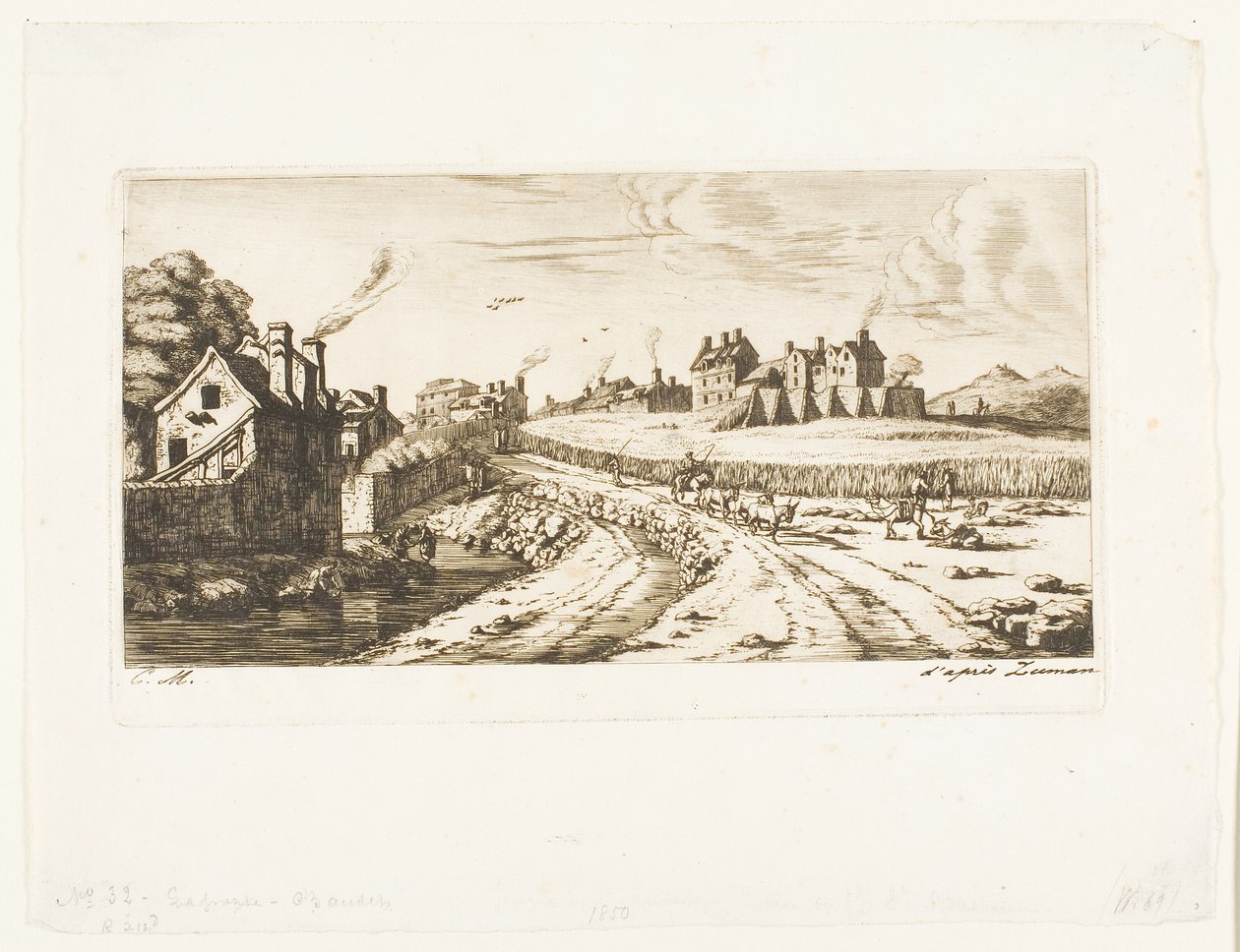 Ingång till förorten Saint-Marceau, Paris av Charles Meryon