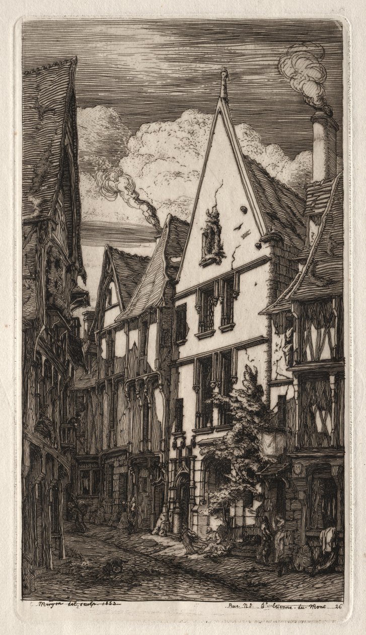 Etsningar av Paris: i Bourges av Charles Meryon