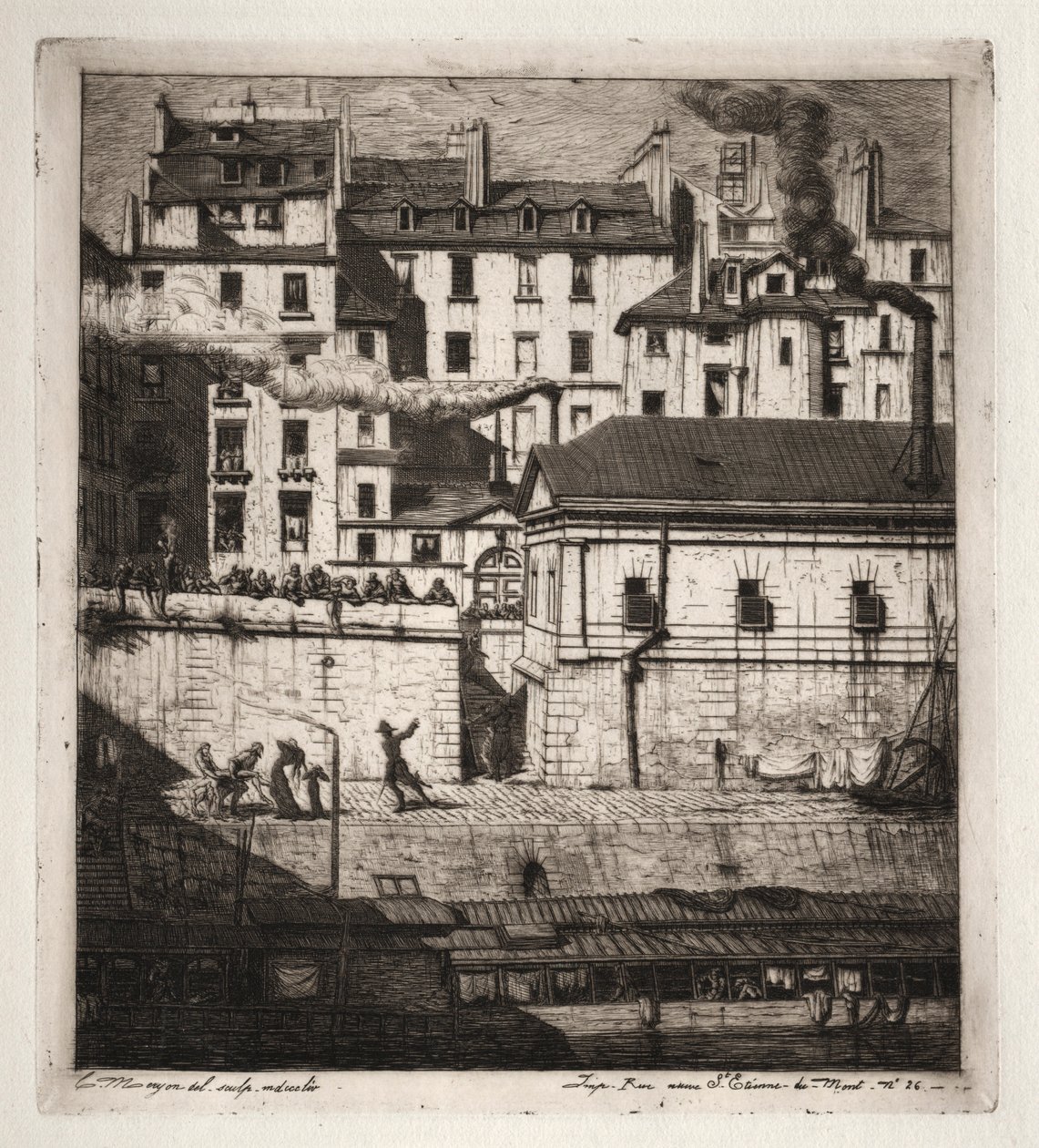 Etsningar av Paris: Bårhuset, 1854. av Charles Meryon