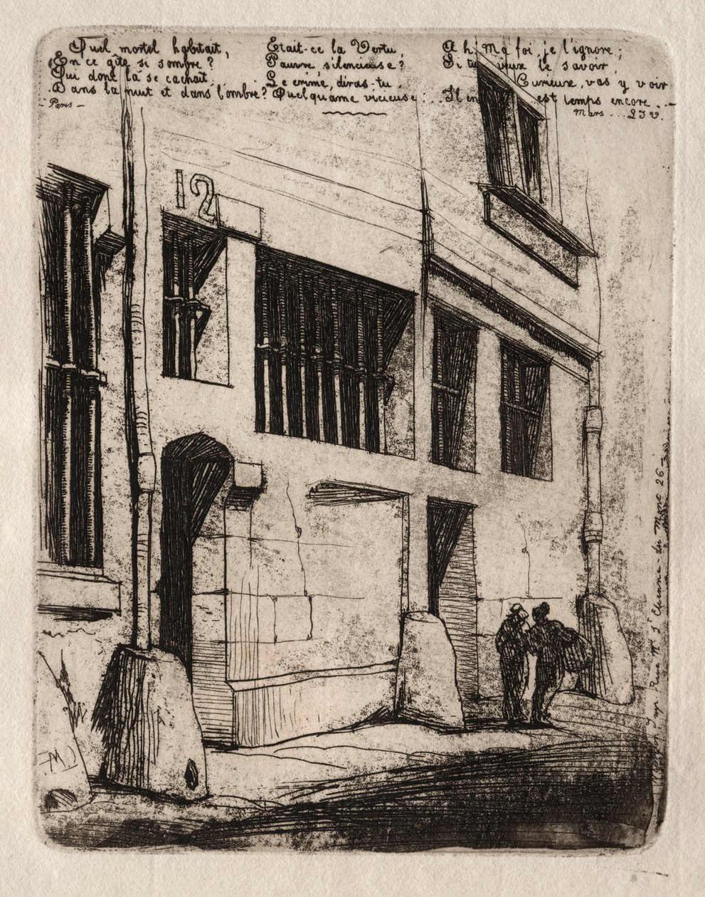 Etchings of Paris: The Street of the Bad Boys, 1854. av Charles Meryon
