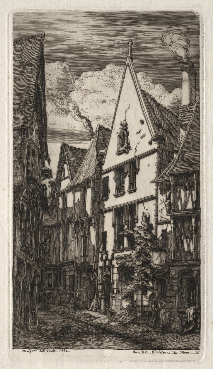 Etsningar av Paris: i Bourges av Charles Meryon
