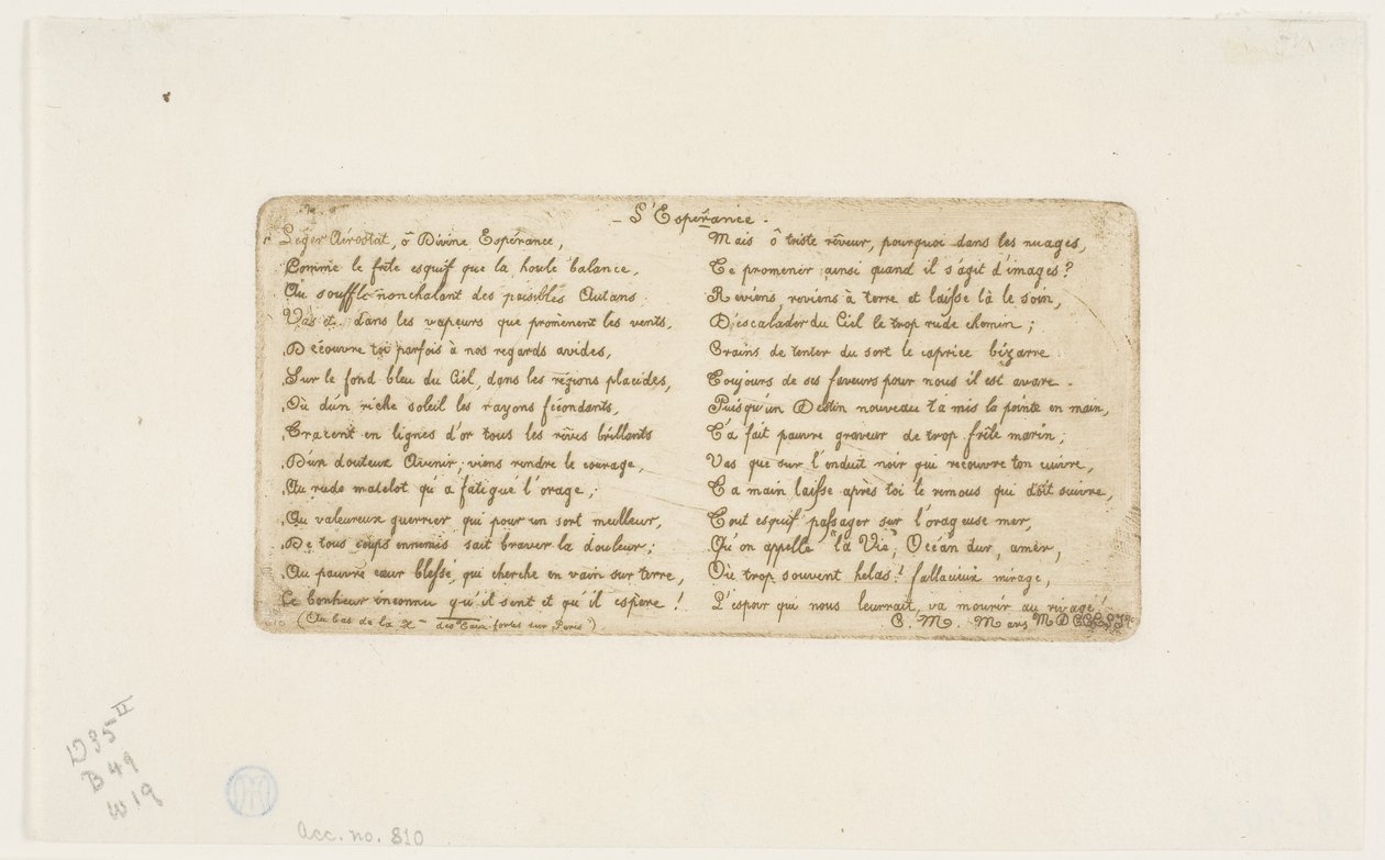 Hoppet (vers till Pont-au-Change) av Charles Meryon