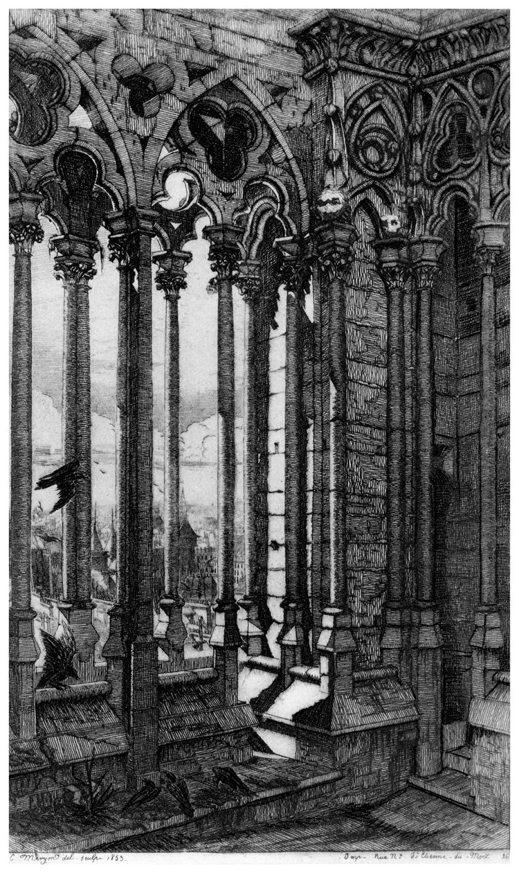Galerie Notre-Dame, c1841-1868 1924 av Charles Meryon