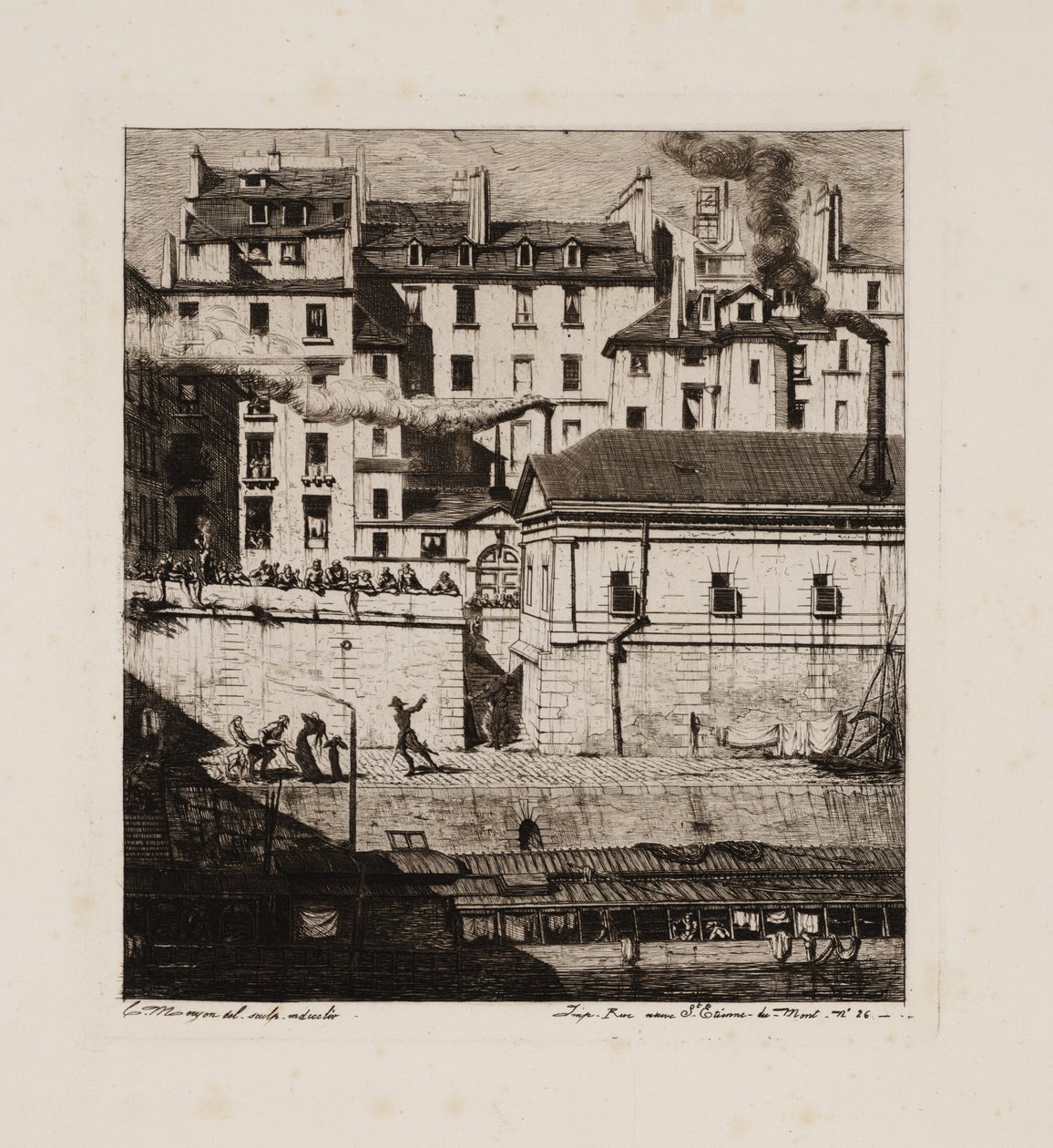 Bårhuset, Paris av Charles Meryon