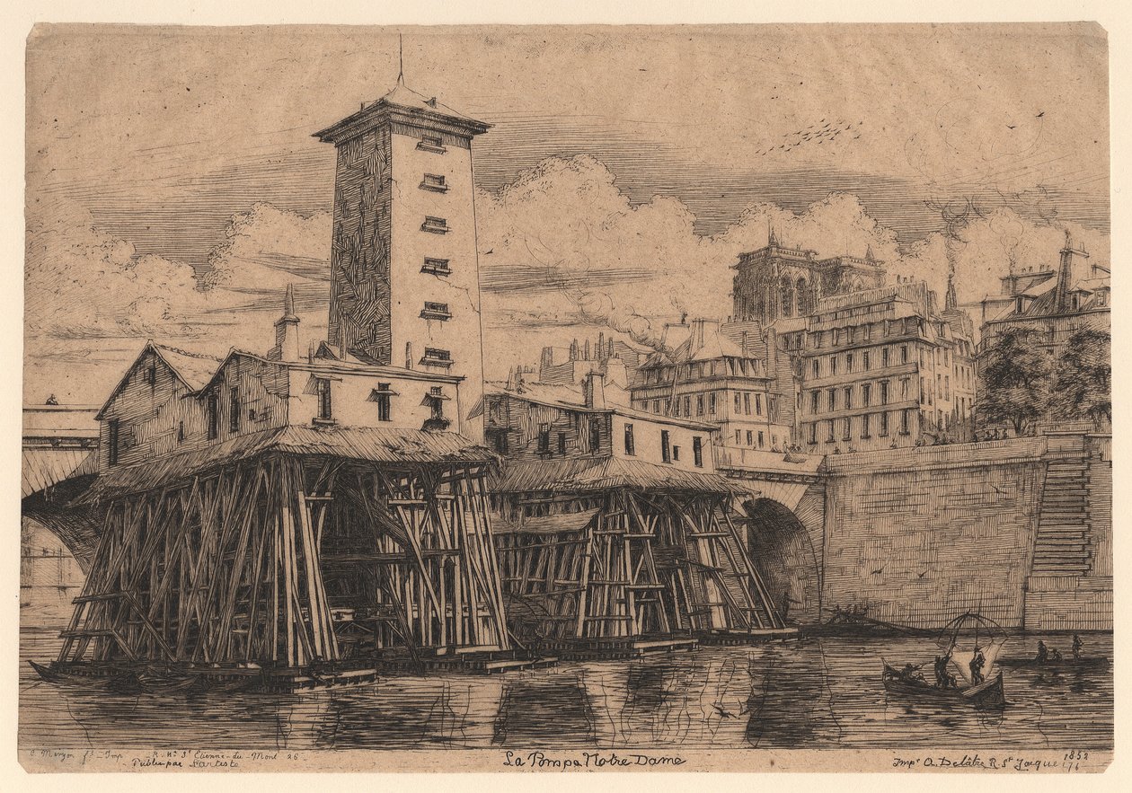 Notre-Dame-pumpen av Charles Meryon