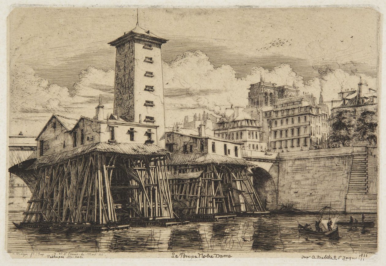 Notre-Dame-pumpen - 1852 av Charles Meryon