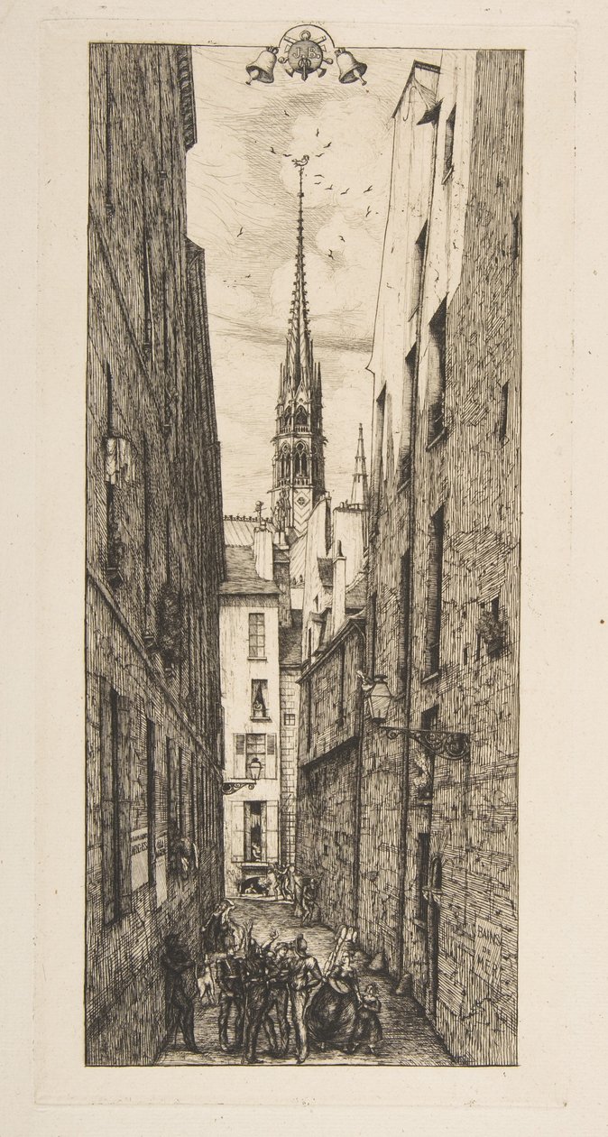 Rue des Chantres (Rue des Chantres, Paris) av Charles Meryon