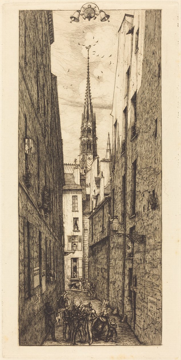 Rue des Chantres, Paris (Chantrey Street, Paris) av Charles Meryon
