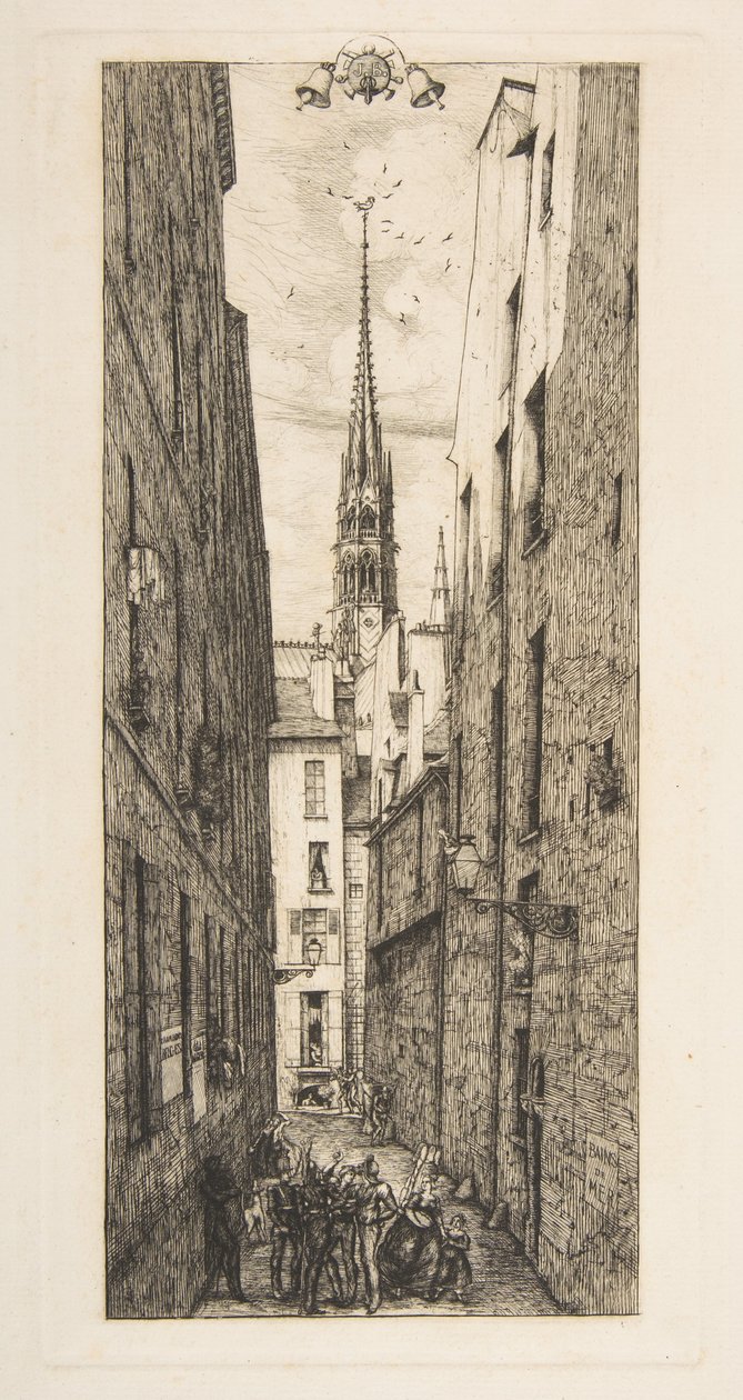Rue des Chantres, Paris av Charles Meryon