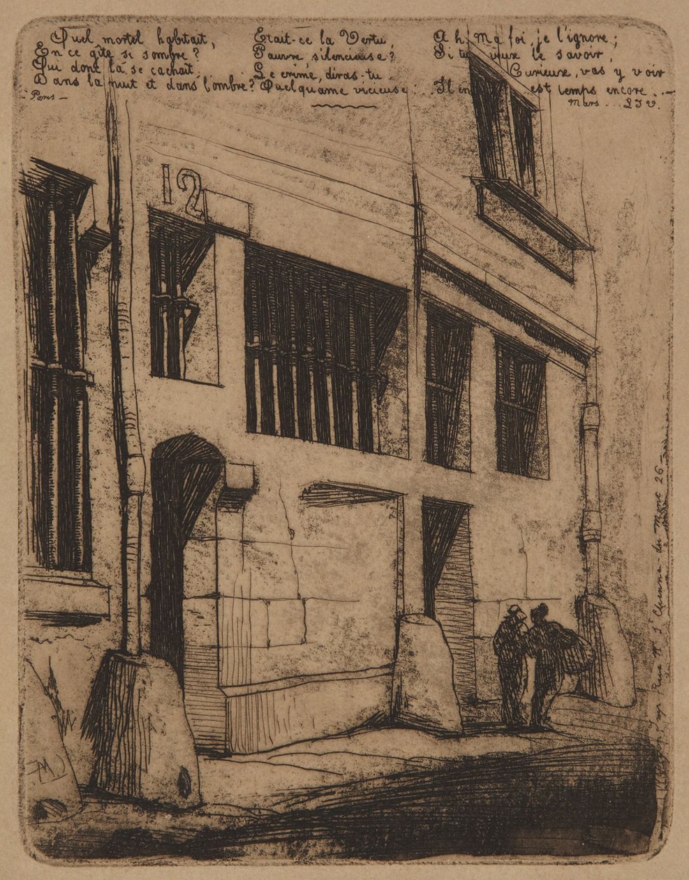 La Rue des Mauvais Garçons  –  1854 av Charles Meryon