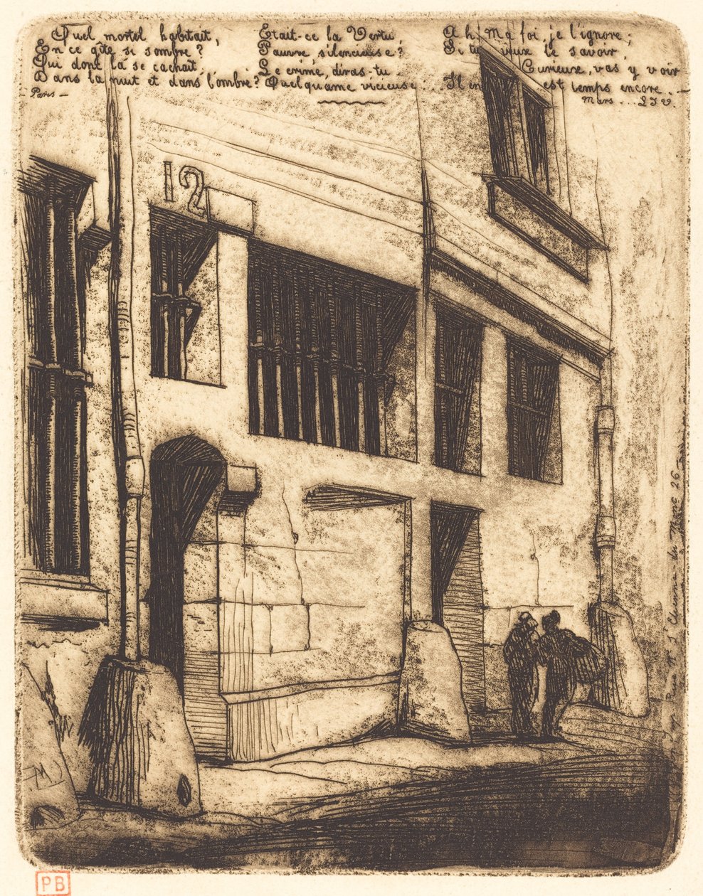 The Street of the Bad Boys, Paris (The Street of the Bad Boys) av Charles Meryon