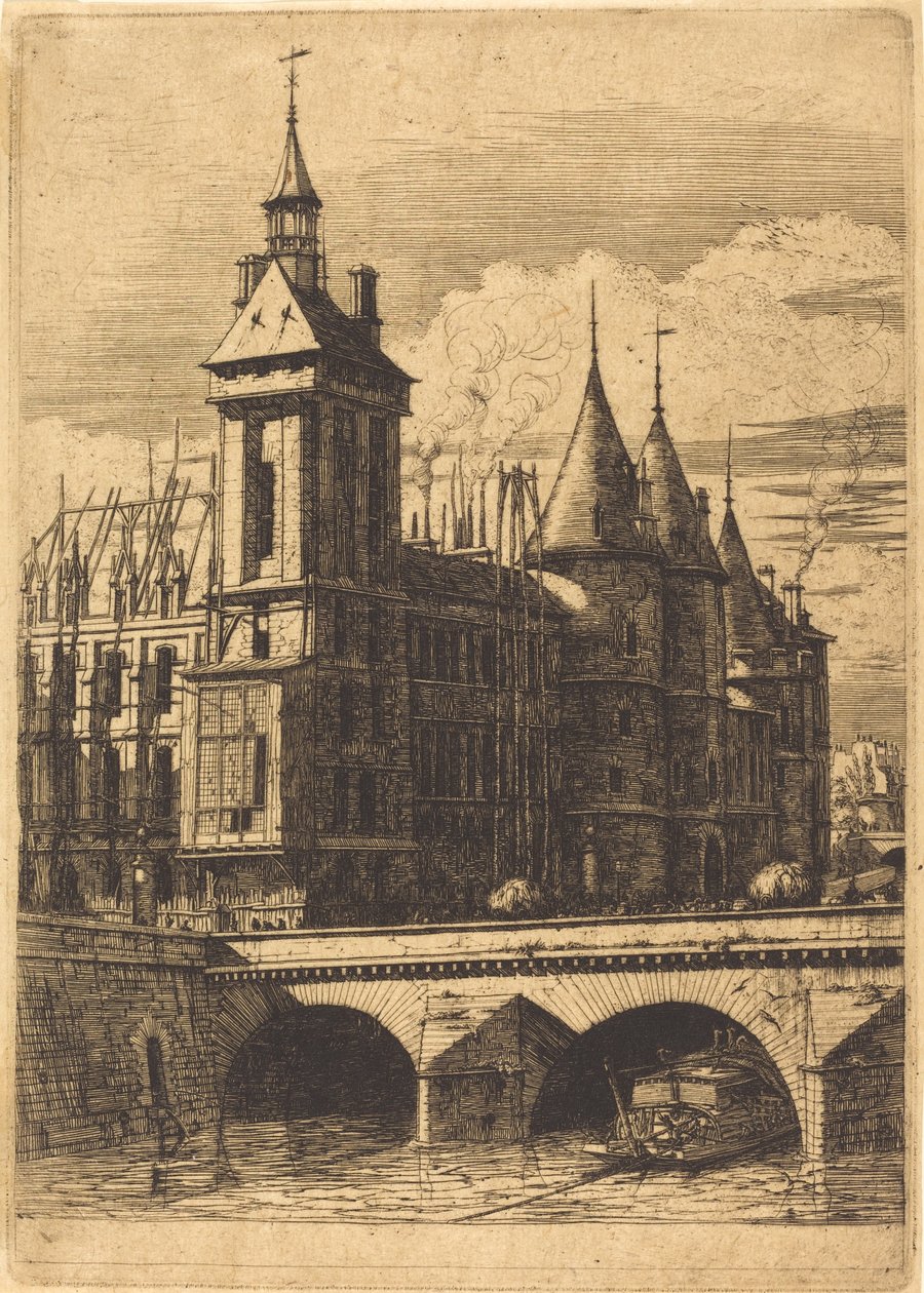 Klocktornet, Paris (Klocktornet, Paris) av Charles Meryon