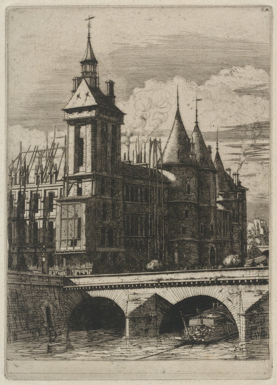 Klocktornet, Paris (Klocktornet, Paris) av Charles Meryon