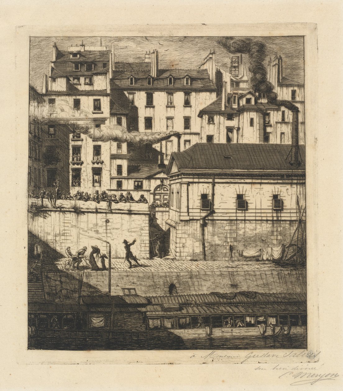 La morgue, Paris (Bårhuset) av Charles Meryon