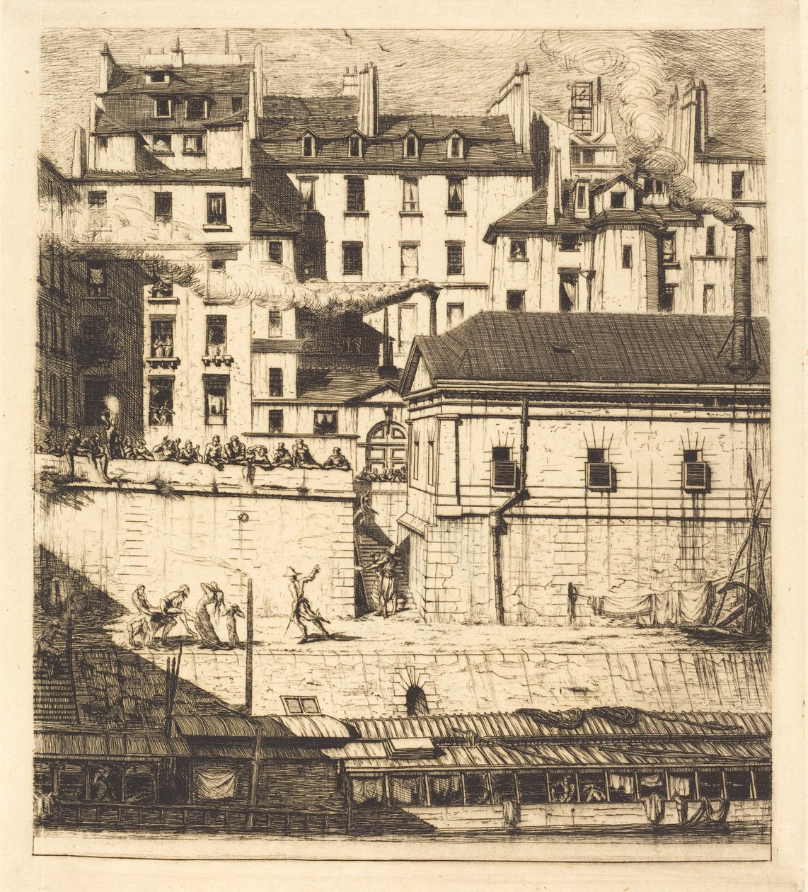 La morgue, Paris (Bårhuset) av Charles Meryon