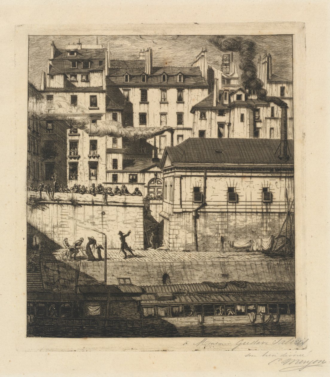 Bårhuset, Paris av Charles Meryon