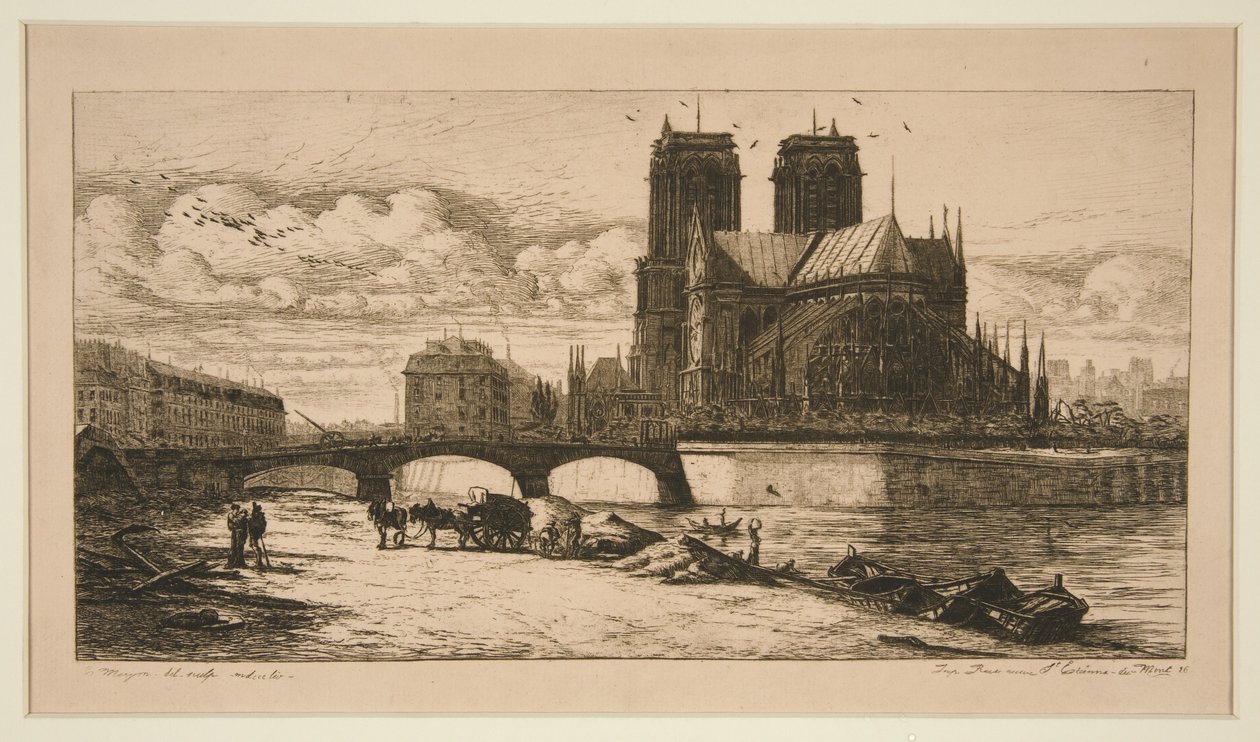 Absiden i Notre-Dame av Charles Meryon