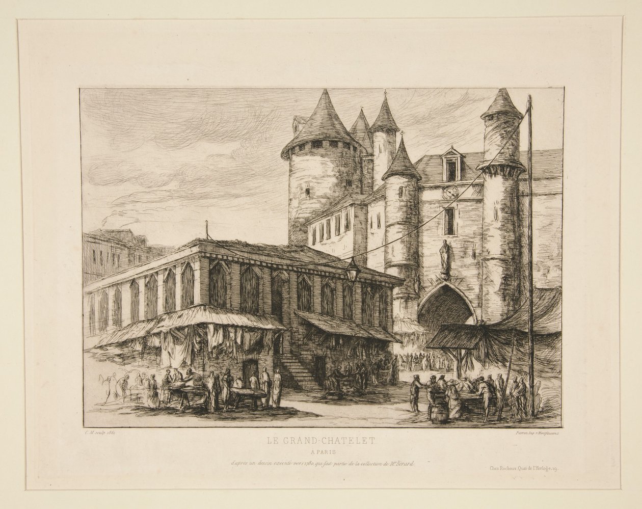 Le Grand Châtelet [omkring 1780 efter en samtida teckning] av Charles Meryon