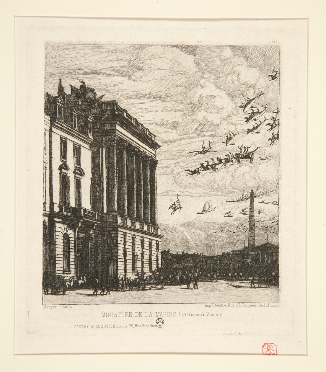 Le Ministre de la Marine (Marinedepartementet) av Charles Meryon