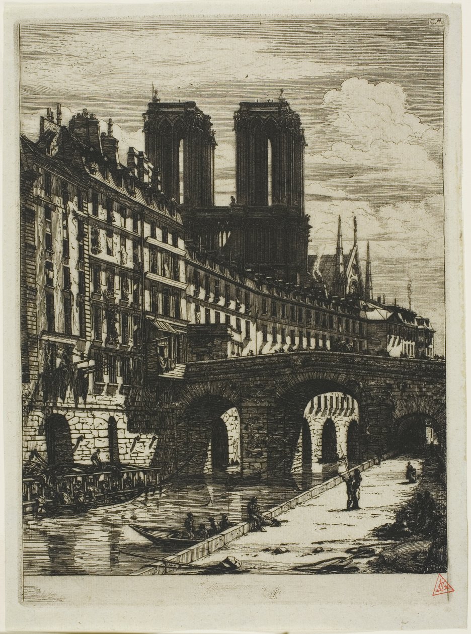 Lilla bron, Paris av Charles Meryon