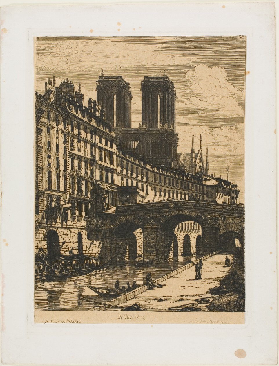 Lilla bron, Paris av Charles Meryon
